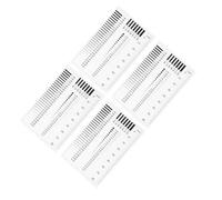 Sewroro Ensemble 4 Pièces Jauges de Détection Transparentes pour Mesure de Précision, Règle pour Fissures, Largeur et Diamètre, Outil Portable pour Inspection Industrielle et Détection