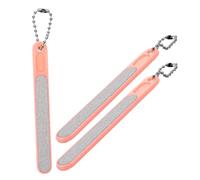 Sewroro Ensemble de 3 Limes à Ongles et Polissoirs Compacts Chaîne Porte-Clés Abrasifs Épais et Fins pour Manucure et Pédicure Outil Multifonctionnel Portable pour Salon Voyage et