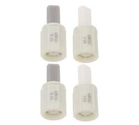 Sewroro Ensemble de 4 Amortisseurs de Siège de Toilette Blancs Charnières en Plastique à Fermeture Amortie Connecteurs pour Couvercle Descente Ralentie Pièces Détachées Universelles