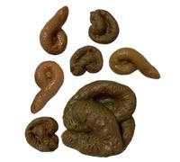 Sewroro Ensemble de Jouets Faux Caca Réalistes en Plastique Dur pour Farces D'april Fool's Day, Utilisation Polyvalente Paquet en Jute, Apparence Lifelike et Sécurité Garantie