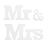 Sewroro Ensemble de Lettres Décoration Mariage M et Mme en Bois Panneau Rustique Centre de Table Mariage Accessoires Décoratifs pour Cérémonie et Fête Usage Intérieur et Extérieur