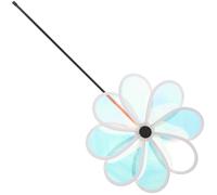 Sewroro Éolienne Jardin 25 Cm Huit Feuilles Transparentes Colorées, Épouvantail à Oiseaux Extérieur Réfléchissant, Dispositif Anti-Oiseaux pour Pelouse et Décoration Patio