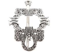 Sewroro Épingle à Cheveux Viking en Métal Solide Bâtonnet à Chignon Rétro Motifs Runiques Celtiques Accessoire de Coiffure de Fête pour Femmes Outil pour Coiffures Vintage et Festivals