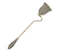 Sewroro Éteignoir à Bougies Vintage Orné de Strass en Alliage de Zinc Manche Long Ergonomique Accessoire Sécurité pour Bougies Chauffe-Plat Pilier et Pot Extinction Facile et