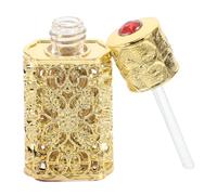 Sewroro Flacon de Parfum de Voyage 3ml Motif Ajouré Doré en Verre Sculpté, Flacon D'aromathérapie Diy, Petit Récipient Portable pour Huiles Essentielles, Usage Voyage et Recharges