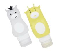 Sewroro Flacons de Lotion Portables Réduisant L'oxydation Lot de 2 en Silicone 90ml et 70ml Distributeurs Souples pour Voyage et Plein Air pour Produits de Soin