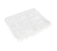 Sewroro Fond Photo pour -né en Tissu Imitation Fourrure Blanc, Couverture Photo Bébé 70x70 Cm, Accessoire de Photographie pour -né et Toile de Fond Photographique Douce et Sécurisée