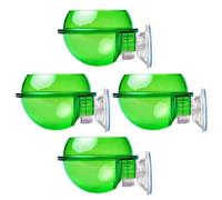 Sewroro Gamelle d'eau pour Animaux 4Pcs avec Ventouse, Bassin pour Reptiles Vert en ABS, pour lézards et Dragons barbus, pour l'alimentation des Reptiles