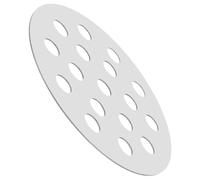Sewroro Grille de Cheminée Ronde en Fonte, Plaque Chauffante Argenté | Remplacement 1 Pièce, Résistance aux Hautes Températures, Circulation D’air Améliorée, pour Cuisson au Charbon