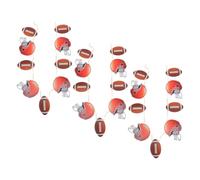 Sewroro Guirlande en Papier 3 Pièces Forme Casque de Rugby, Décoration Murale Sportive Colorée, Facile à Suspendre pour Fêtes D'anniversaire et Événements à Thème Sport