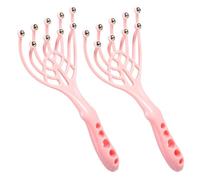 Sewroro Head Scalp Massager Tool 2 Pcs Plastic Scratcher With Steel Balls For Scalp Stimulation And Exfoliation Suitable For Shoulders And Head
