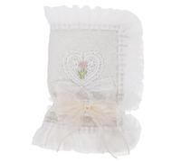Sewroro Housse de Tissu Lavable avec Motifs Dentelle Blanche Protège Fait Main pour Lien Décoratif Aléatoire Protection de Décorative et