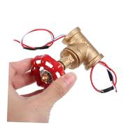 Sewroro Interrupteur Vintage pour Lampe Tuyau Eau avec Fils Rouge et Blanc Design Valve Arrêt Steampunk pour Lampe de Bureau Salon Maison