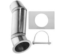 Sewroro Kit D'adaptation pour Gouttière à Chaîne de Pluie en Acier Inoxydable, Adaptateurs de Drainage Décoratifs Résistants la Corrosion, Accessoires pour Chaînes de Pluie Jardin,