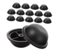 Sewroro Kit de 16 Pieds Ronds en Plastique Noir pour Bagages, Support Anti-dérapant et Résistant, Accessoires pour Valises en Voyage ou Bricolage