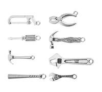 Sewroro Kit de 8 Pièces Accessoires DIY pour Fabrication Bijoux Breloques Métal Argenté Thème Outils Entretoises Bracelet Pendentifs Boucle D’Oreille Outils Professionnels pour