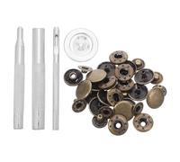 Sewroro Kit de Boutons-pression Antique avec Outils de Fixation pour Cuir Kit Complet pour Couture Sacs Vestes et Bracelets Boutons Résistants et Invisibles
