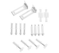 Sewroro Kit de Quincaillerie pour Porte Pliante en Fer Robuste Charnières Pivotantes Doubles pour Portes Coulissantes et Pliantes Ensemble de Pivot et Inférieur pour Installation