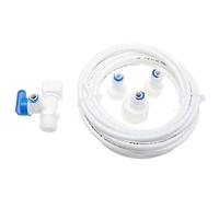 Sewroro Kit de Raccordement Tuyau Alimentation Machine à Glaçons 5 Mètres en Polyéthylène Écologique Compatible Machine à Glaçons Raccord Eau Solide Usage Remplacement Entretien Quotidien