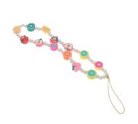 Sewroro Lanière Téléphone Perlée Style avec Perles Fruits Cordon Décoratif Portable pour Poignet Accessoire et Perte Compatible Smartphones