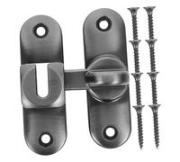 Sewroro Loquet à Glissière Acier Inoxydable pour Porte Intérieure Verrou Robuste pour Chambre Fenêtre et Portail Finition Grise avec Vis Installation Facile