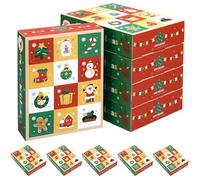Sewroro Lot de 10 Boîtes à Dragées de Noël en Papier 12 Compartiments Boîte de Rangement pour Bonbons et Friandises de Noël d 39 Emballage Festive pour Présents et Fêtes