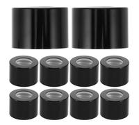 Sewroro Lot de 10 Bouchons Noirs 24 Dents pour Flacons Diffuseurs à Roseaux en Métal, Couvercles Étanches Compatibles DIY pour Diffuseur Parfum Maison Bureau Voiture, Accessoires
