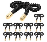 Sewroro Lot de 10 Boutons Métalliques de Nœud 25 MM Couleur Or Clair et Noir pour Couture de Vêtements Pulls Manteaux et Capes Accessoires de Couture Soi-Même