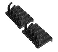 Sewroro Lot de 10 Crochets Noirs en Plastique pour Casque D’Ordinateur Support Adhésif Latéral pour Fixation sur Écran Présentoir Multifonction pour Casque Audio Rangement Bureau Optimisé