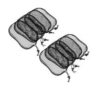 Sewroro Lot de 10 Filets à Cheveux Noirs Élastiques 14X18 CM Bonnets de Postiche Respirants et Réutilisables pour Extensions Chignons et Coiffures Cosplay Accessoires Coiffure pour