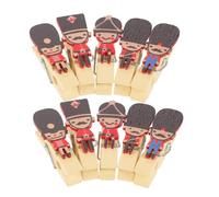 Sewroro Lot de 10 Pinces à Linge en Bois Petites avec Ficelle en Jute Clips Photo Artisanaux pour Affichage de Photos Cartes Mémo et Décoration Créative