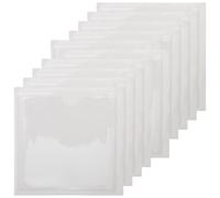 Sewroro Lot de 10 Pochettes Transparentes Auto-Adhésives pour Cartes 105 X 105 CM Pochette PVC 40 Microns Porte-Étiquettes Réutilisables pour Fiches de Bibliothèque Organisation