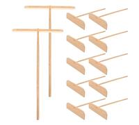 Sewroro Lot de 12 Raclettes en Bois pour Miettes - Grattoir de Table Multifonction Réutilisable - Ustensile Léger pour Nettoyage Cuisine et Étalage de Pâte à Crêpes - Outil Pratique pour