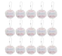 Sewroro Lot de 15 Porte-clés Mini Balle de Tennis Peluche Blanche Breloques Sportives pour Paquet à Dos Souvenirs Tennis Mignons Présents Fête Pendentifs Décoratifs Légers et