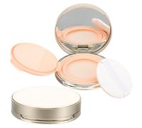 Sewroro Lot de 2 Boîtes Vides pour Fond de Teint Coussin Ultra-Fines C Modèle Récipient à Poudre Rechargeable Compact avec Miroir Léger et Portable pour Maquillage et Voyage