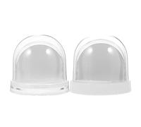 Sewroro Lot de 2 Boules à Neige Photo Vierges en Plastique Transparent Cadre Photo Boule à Neige de Noël Kit Bricolage Créatif pour Décoration Festive et Centre de Table Hiver