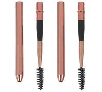 Sewroro Lot de 2 Brosses à Cils Recourbantes Rose Doré Applicateurs Légers et Compacts pour Maquillage Adaptés à Divers Types de Cils Outil Pratique pour Sublimer le Regard