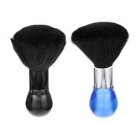 Sewroro Lot de 2 Brosses de Coiffure pour Nettoyage Cheveux Cassés Petit Format Poils Doux Couleur Bleu Transparent et Noir Transparent Outil Pratique pour Salon de Coiffure et Usage