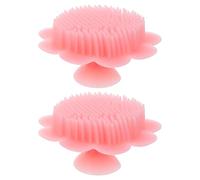 Sewroro Lot de 2 Brosses Lavantes en Silicone pour Bébé Brosse à Cheveux Douce pour Cuir Chevelu Sensible Masseur Exfoliant Anti Croûtes de Lait Usage Bain -Nés et Nourrissons