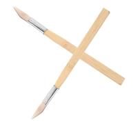 Sewroro Lot de 2 Brunissoirs en Agate à Manche en Bambou Outil de Polissage Manuel pour Bijoux en Argenté et Or Polisseur pour Loisirs Créatifs et Entretien de Pierres Précieuses