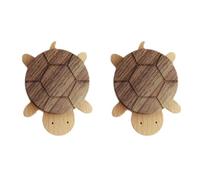 Sewroro Lot de 2 Crochets Muraux en Bois Forme Tortue 75 X 5 X 35 CM Crochet Mural pour Manteau et Serviette sans Perçage Décoration Chambre Garçon et Filles Couleur Couleur Aléatoire