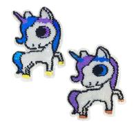 Sewroro Lot de 2 Écussons Thermocollants Réversibles à Paillettes Patchs Brodés à Sequins Motifs Colorés pour Tissu Vêtements Paquet et Accessoires DIY Couture Créative et