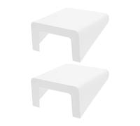 Sewroro Lot de 2 Étagères Murales Blanches en Métal, Support Mural pour Routeur, Caméra et Babyphone, Étagères Flottantes Polyvalentes pour Rangement et Organisation Murale, Usage