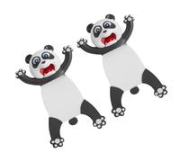Sewroro Lot de 2 Marque-pages Panda 3d en Pvc, Accessoire de Lecture Animalier Original, Pack de Marque-pages Animaux, pour École, Voyage et Fournitures Scolaires, Marque-page Stéréo