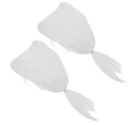 Sewroro Lot de 2 Oreilles de Lapin en Fausse Fourrure Blanche Accessoires de Coiffure Pelucheux Légers pour Cosplay Fêtes et Projets DIY Marionnette d'Oreilles Douces et Confortables