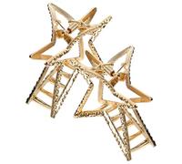 Sewroro Lot de 2 Pinces à Cheveux Étoiles Dorées en Métal Petites Pinces Décoratives pour Femmes et Filles Accessoires pour Cheveux Courts pour Coiffures Semi-Attachées Quotidien et
