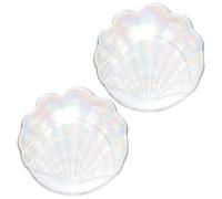 Sewroro Lot de 2 Plateaux Transparents en Acrylique pour Manucure et Nail Art, Palette Mélangeuse pour Vernis à Ongles, Assiettes de Présentation Polyvalentes pour Maquillage et Création