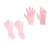 Sewroro Lot de 2 set de Chaussettes Exfoliantes et Hydratantes pour Pieds Secs et Gercés Couleur Rose Taille S Moufles Hydratants Unisexes pour Soin Intense et Réparation Peau Sèche