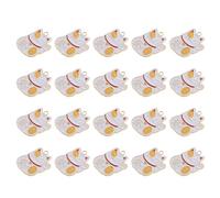 Sewroro Lot de 20 Porte-clés Pendentifs Chats Soi-même, Alliage Solide Blanc, Accessoire Décoratif Créatif pour Paquet D’école, Présent Artisanal, Usage Quotidien et Fête