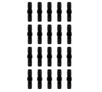 Sewroro Lot de 20 Raccords Droits à Barbes pour Tuyaux d'Arrosage 16 MM Connecteurs pour Système d'Irrigation Goutte-à-Goutte Plastique Noir Accessoires Agricoles pour Jardinage et